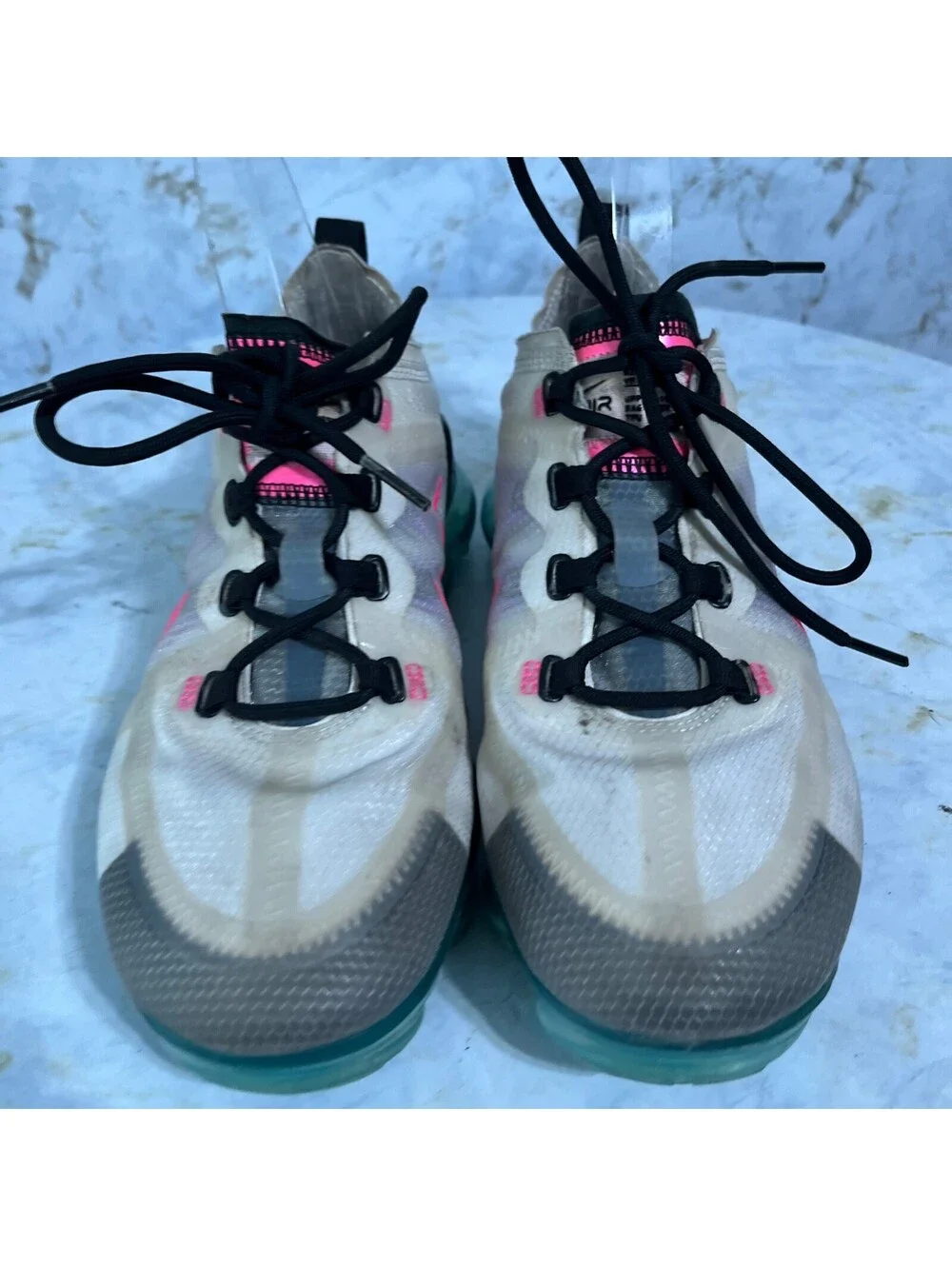 Nike Air Vapormax 2019 Women's Size 8 Running Shoes Beige Pink Athletic Sneakers